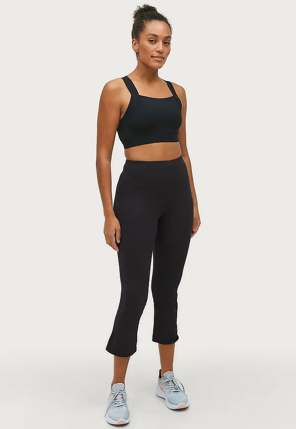 Ellos Collection - Träningstights Bootcut Crop - Svart
