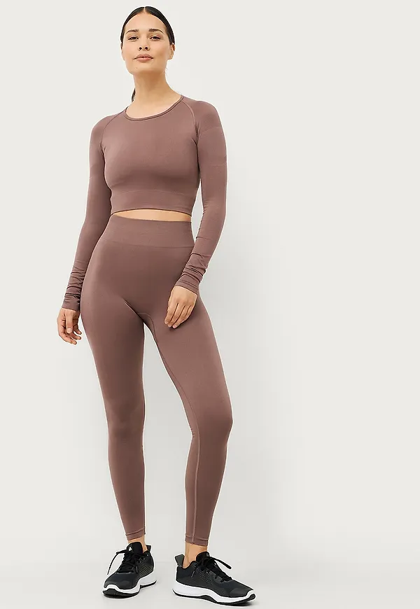 Ellos Collection - Träningstights Seamless Tights Basic - Brun