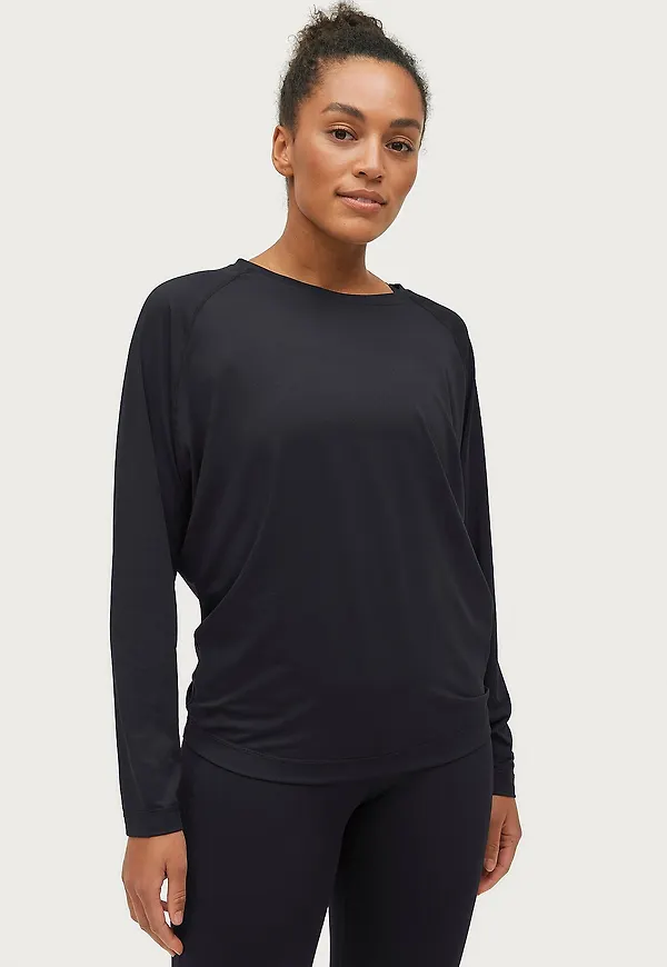 Ellos Collection - Träningstopp Loose Long Sleeve - Svart