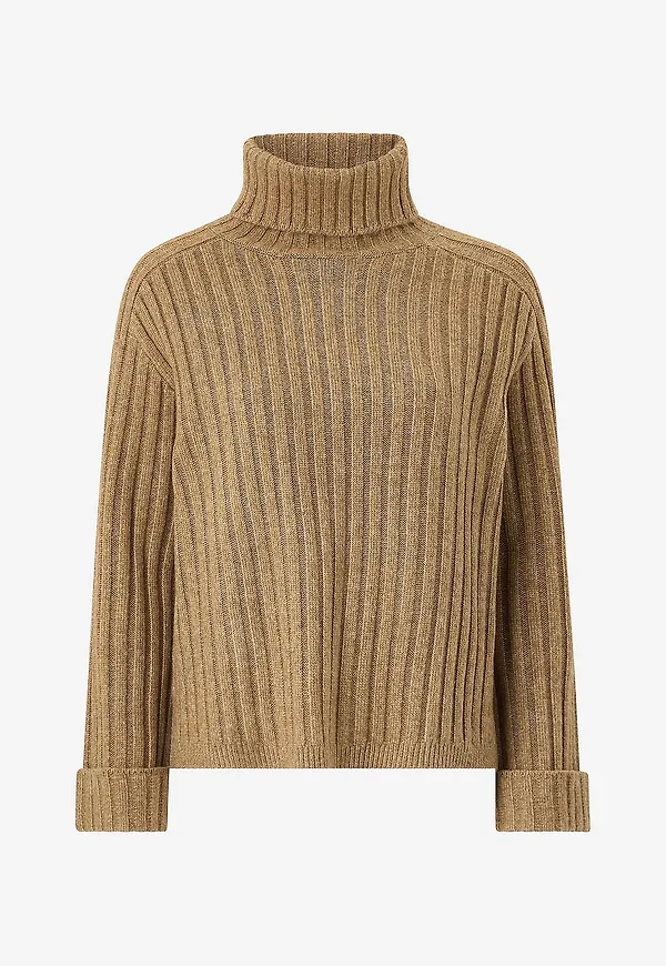 Ellos Collection - Tröja med polokrage - Brun