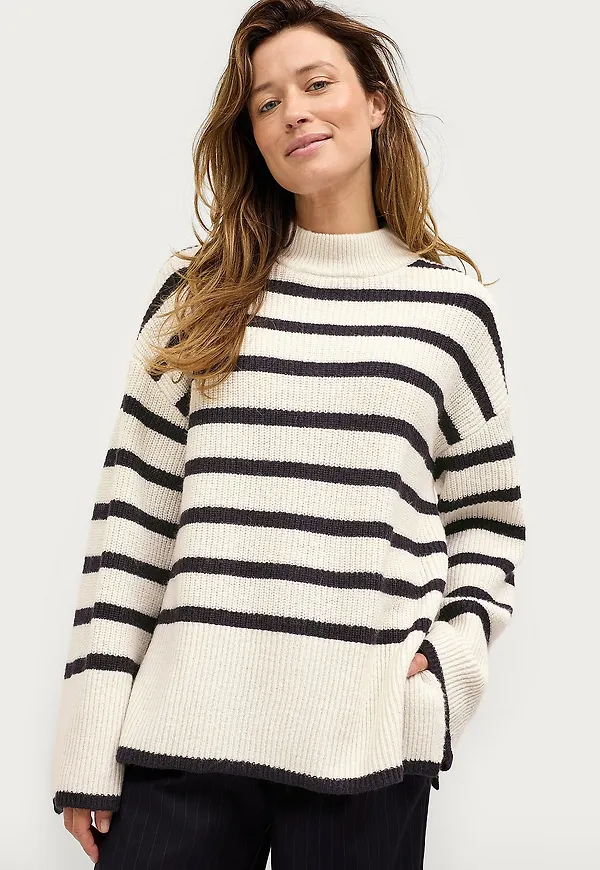 Ellos Collection - Tröja Sweater Britt - Vit