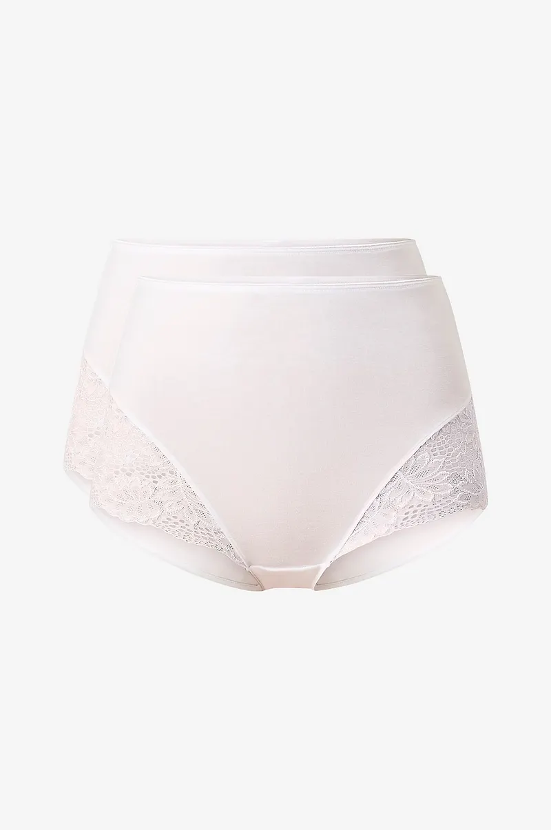 Ellos Collection - Trosa med hög midja, 2-pack - Vit