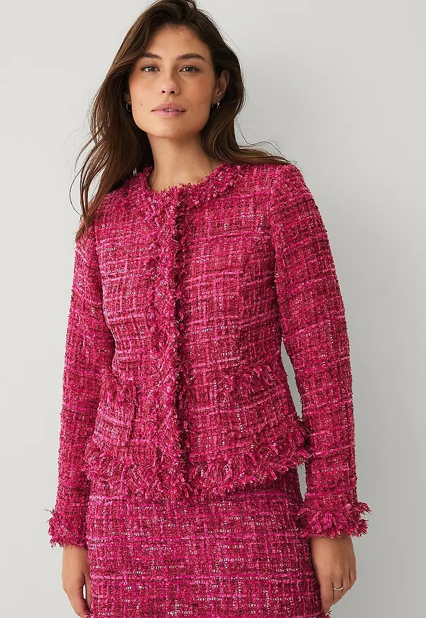 Ellos Collection - Jacka i bouclé - Rosa
