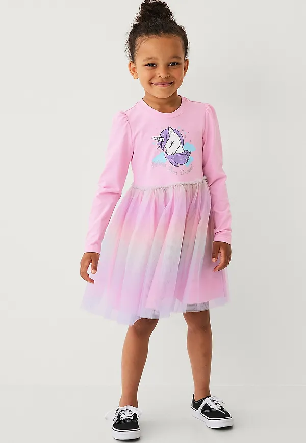 Ellos Collection - Tyllklänning i jersey - Rosa