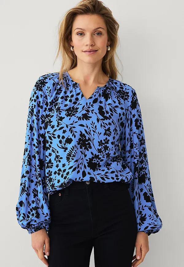 Ellos Collection - V-ringad blus - Blå