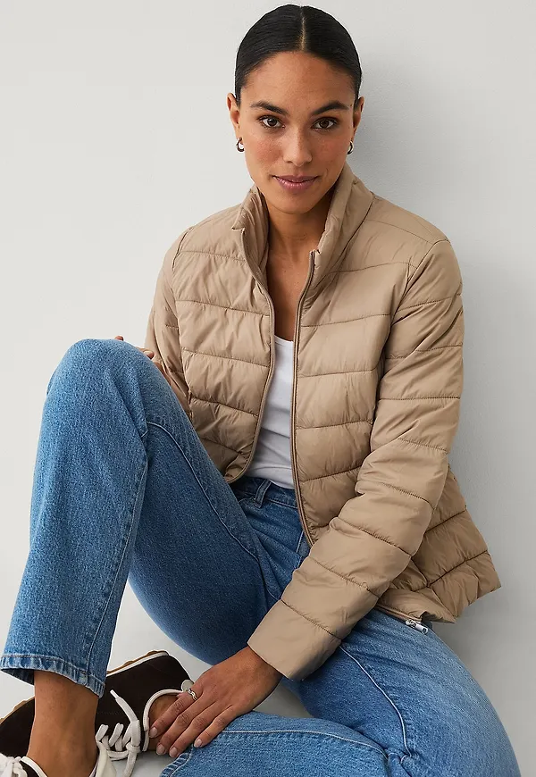 Ellos Collection - Vadderad lättviktsjacka - Beige