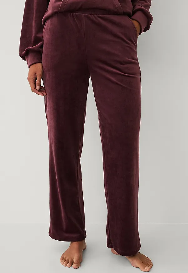Ellos Collection - Velourbyxor - Röd