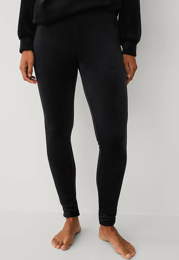 Ellos Collection - Velourleggings - Svart