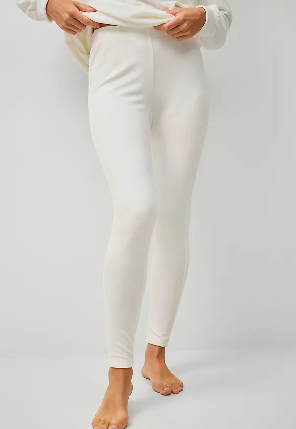 Ellos Collection - Velourleggings - Vit