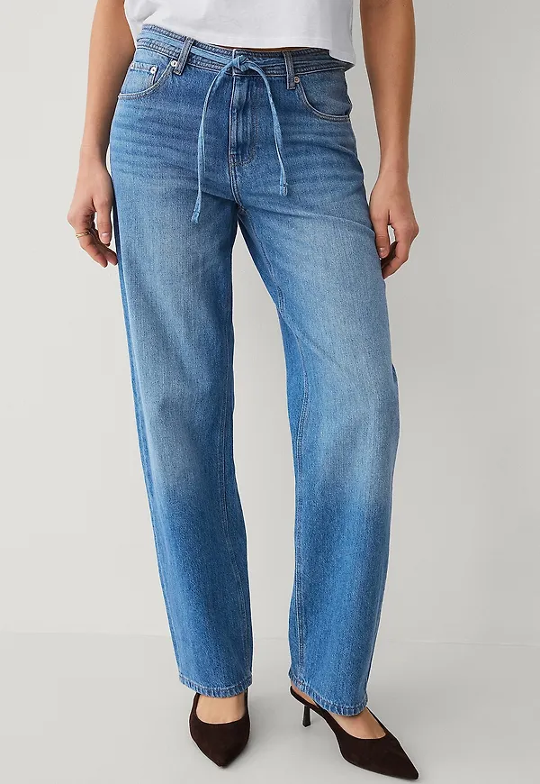 Ellos Collection - Vida jeans med knytskärp - Blå