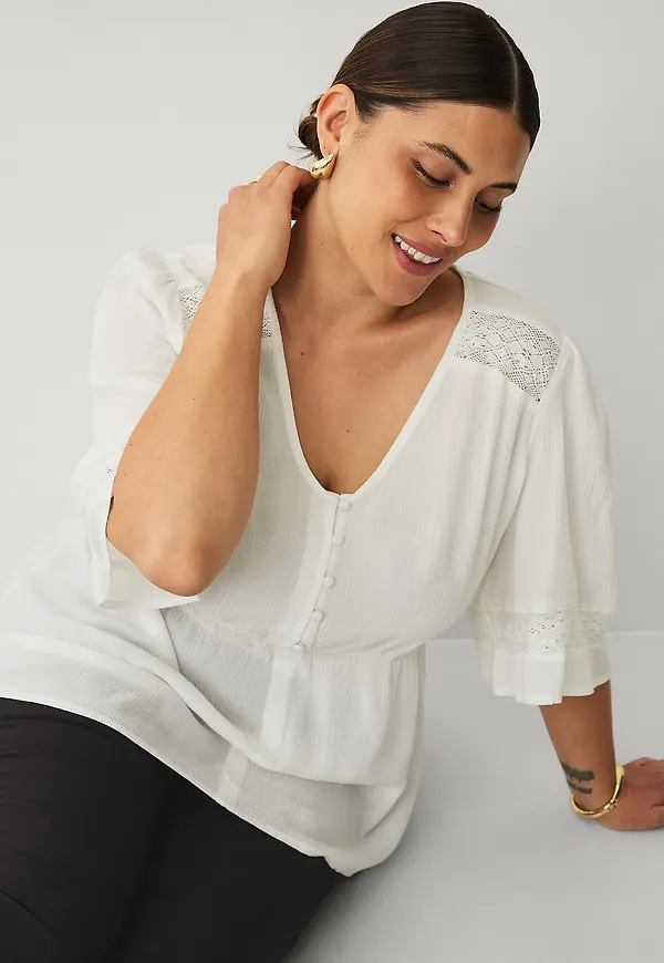 Ellos Plus collection - Blus - Vit
