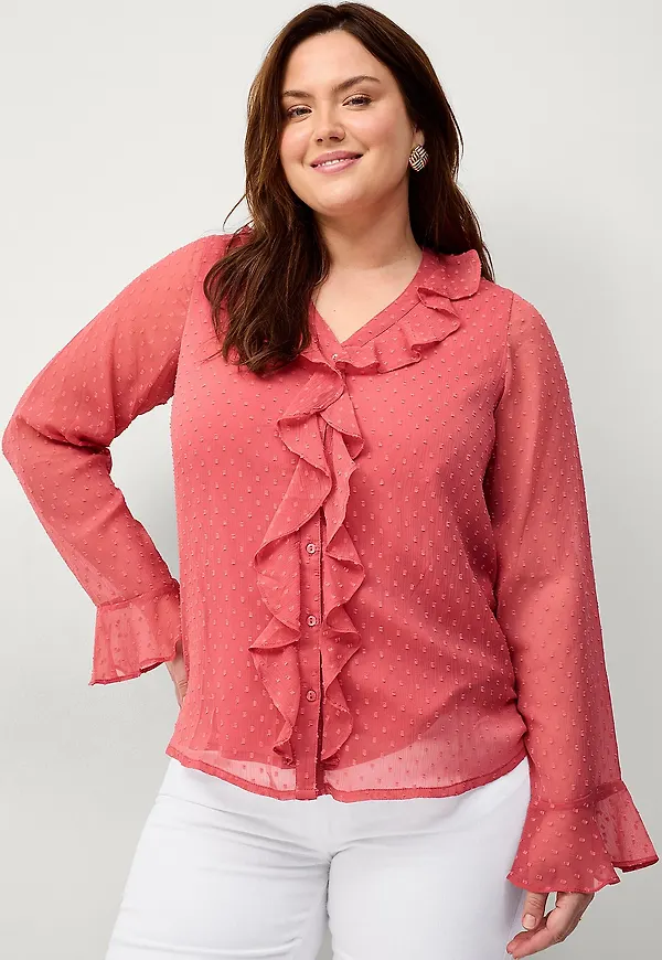 Ellos Plus collection - Blus Kim - Röd