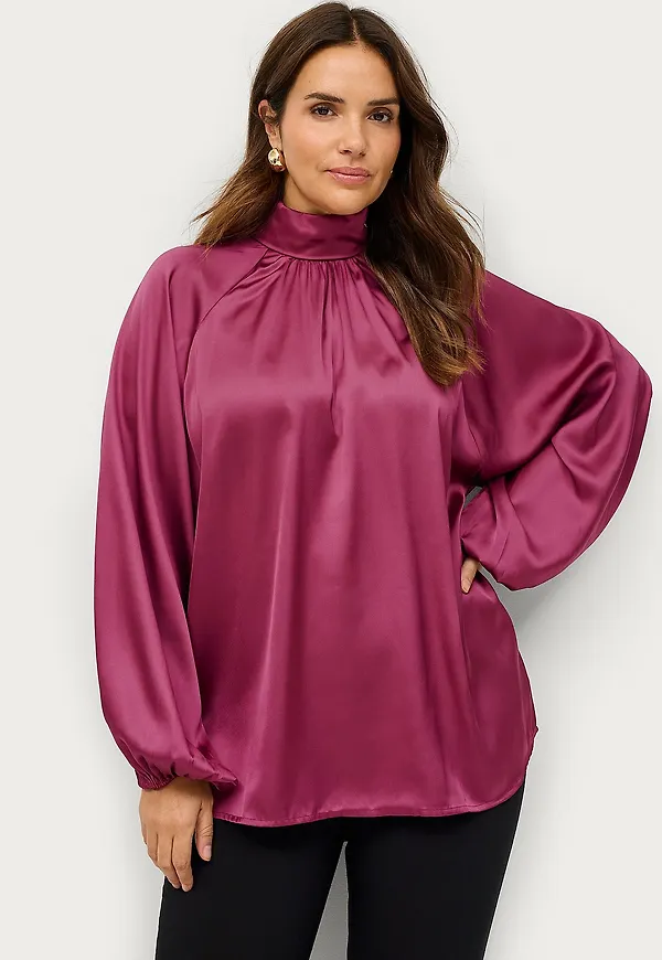 Ellos Plus collection - Blus med vida ärmar - Röd