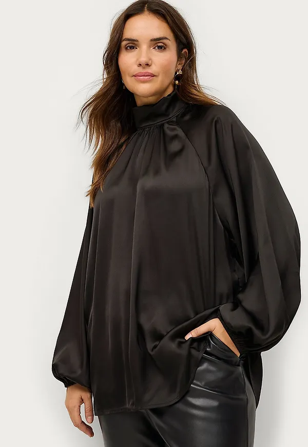 Ellos Plus collection - Blus med vida ärmar - Svart