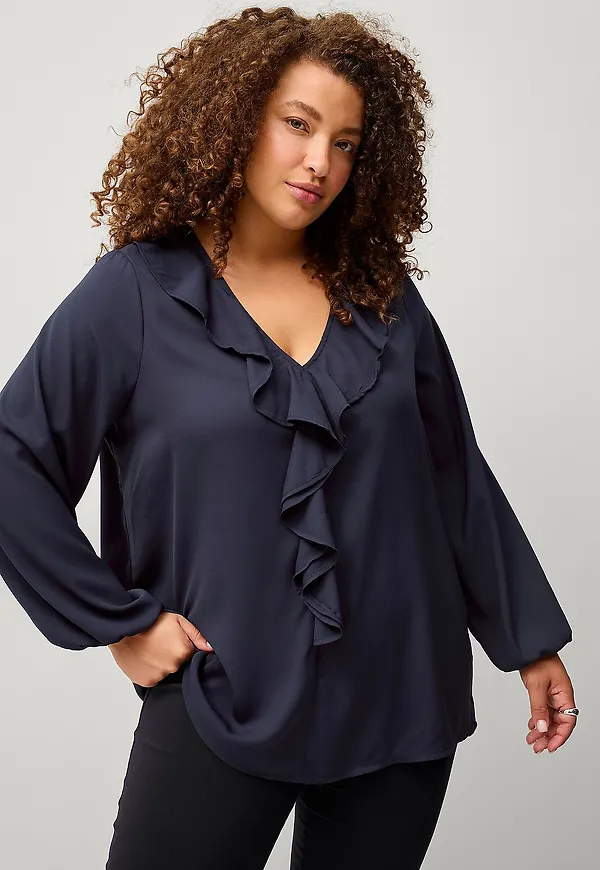 Ellos Plus collection - Blus Marlene - Blå