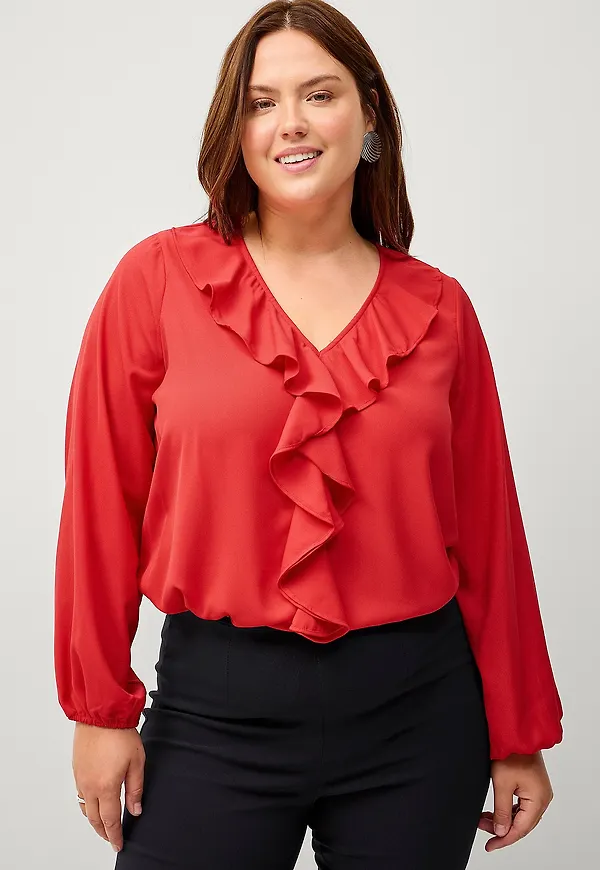 Ellos Plus collection - Blus Marlene - Röd