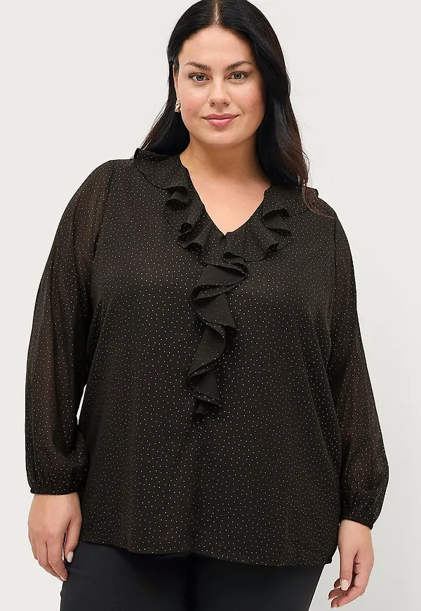 Ellos Plus collection - Blus Marlene - Svart