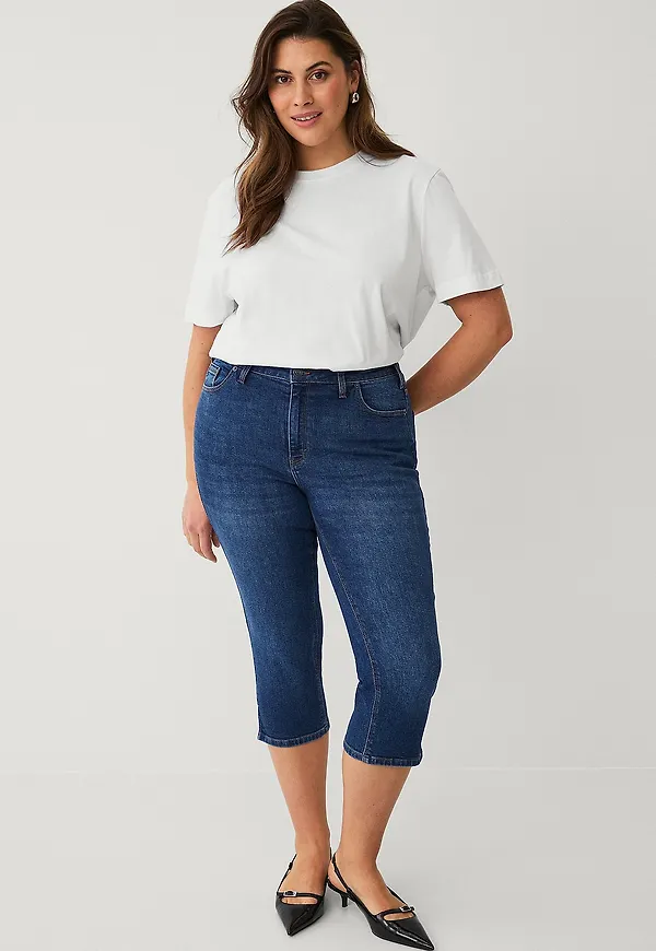 Ellos Plus collection - Caprijeans - Blå