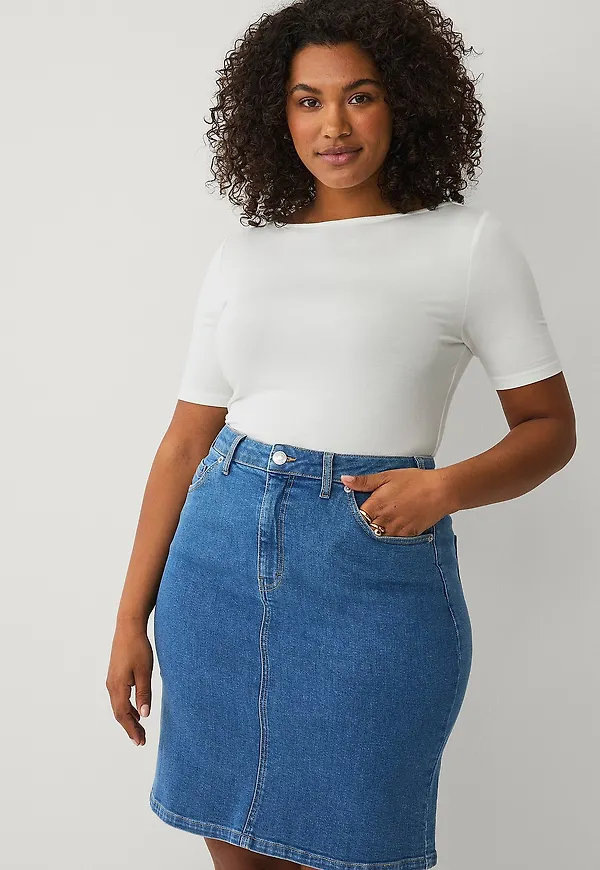 Ellos Plus collection - Jeanskjol - Blå