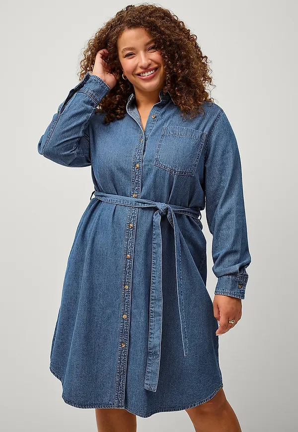 Ellos Plus collection - Jeansklänning - Blå