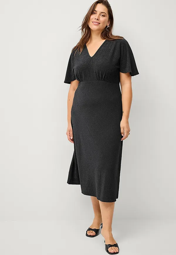 Ellos Plus collection - Klänning i lurex - Svart