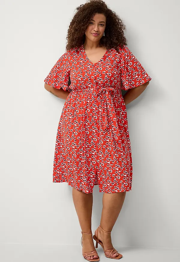 Ellos Plus collection - Klänning Dress Bea - Röd