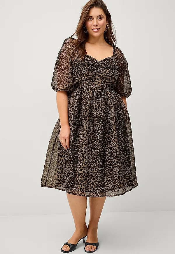Ellos Plus collection - Klänning i organza - Svart