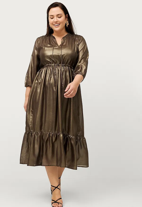 Ellos Plus collection - Klänning Inez - Brun