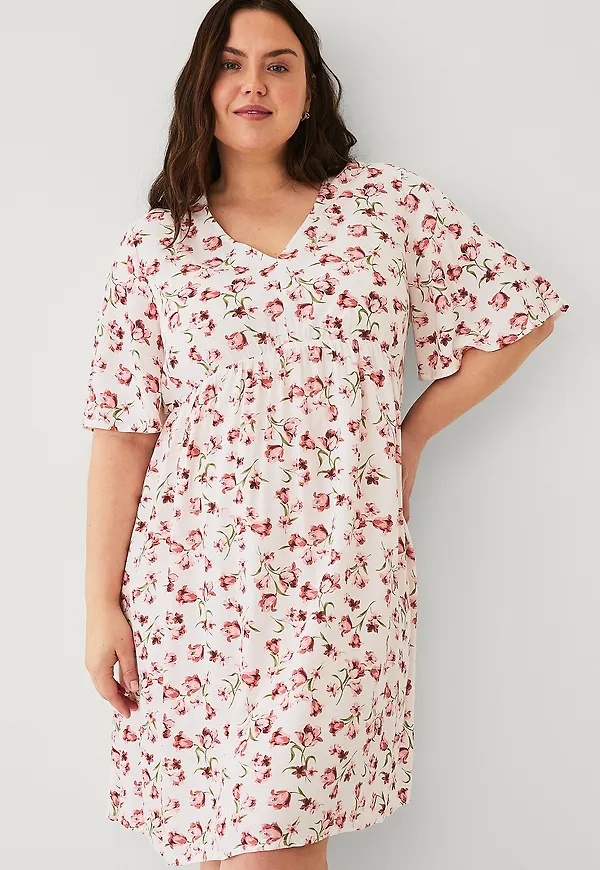 Ellos Plus collection - Klänning med avskärning - Rosa