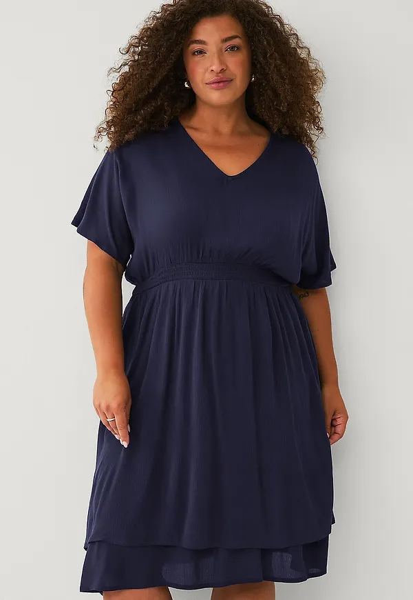 Ellos Plus collection - Klänning med smock - Blå