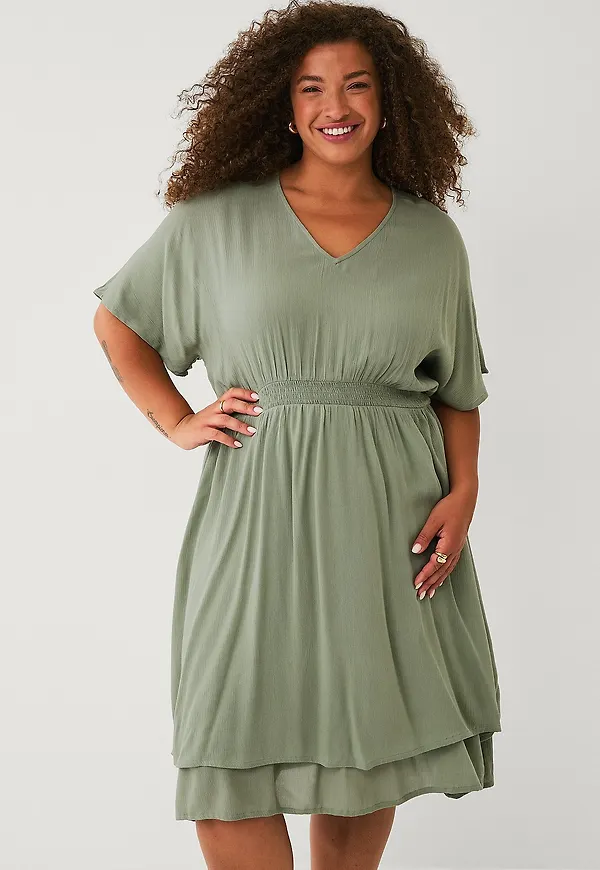 Ellos Plus collection - Klänning med smock - Grön