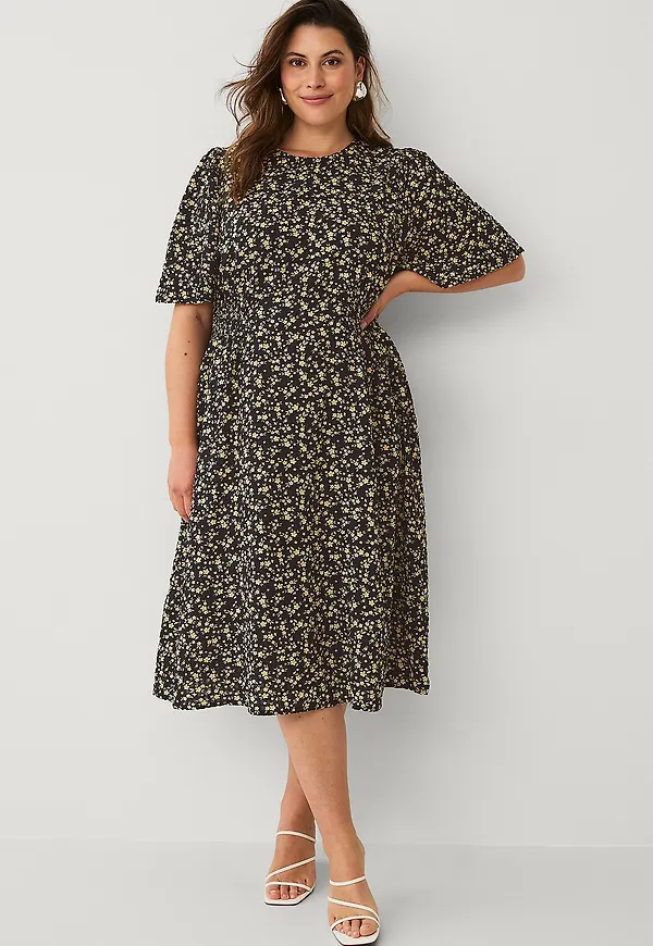 Ellos Plus collection - Klänning med smock - Svart