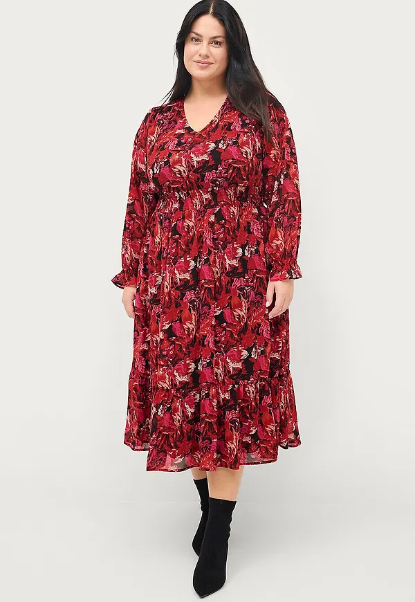 Ellos Plus collection - Klänning Valentina - Röd