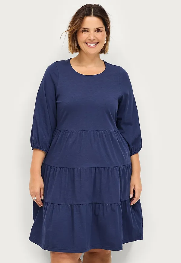 Ellos Plus collection - Klänning Åsa - Blå