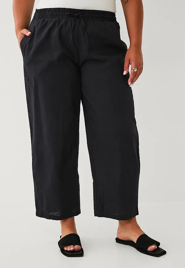 Ellos Plus collection - Linnebyxor - Svart