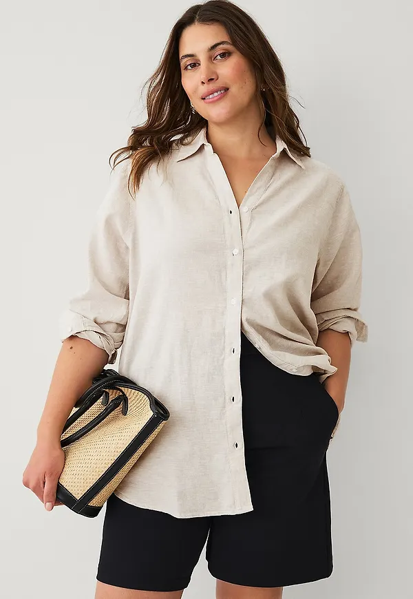 Ellos Plus collection - Linneskjorta - Beige