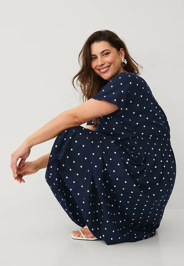 Ellos Plus collection - Maxiklänning med smock - Blå