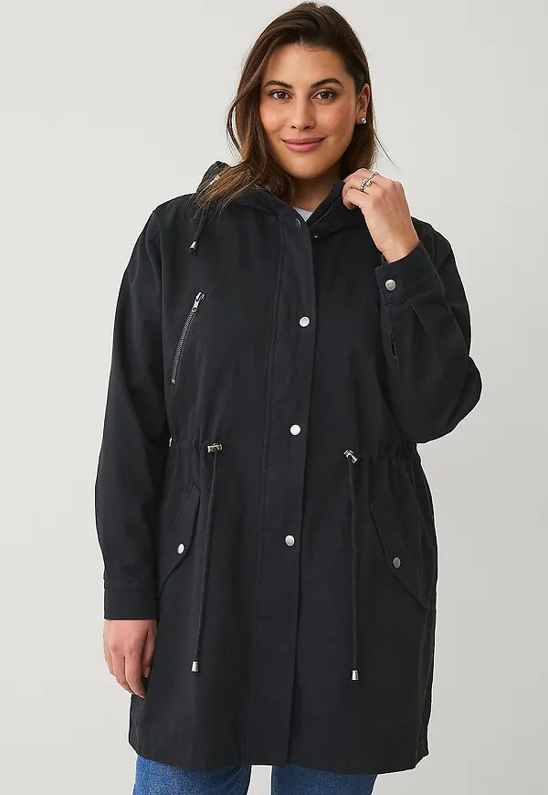 Svart fodrad parkas från Ellos Plus collection