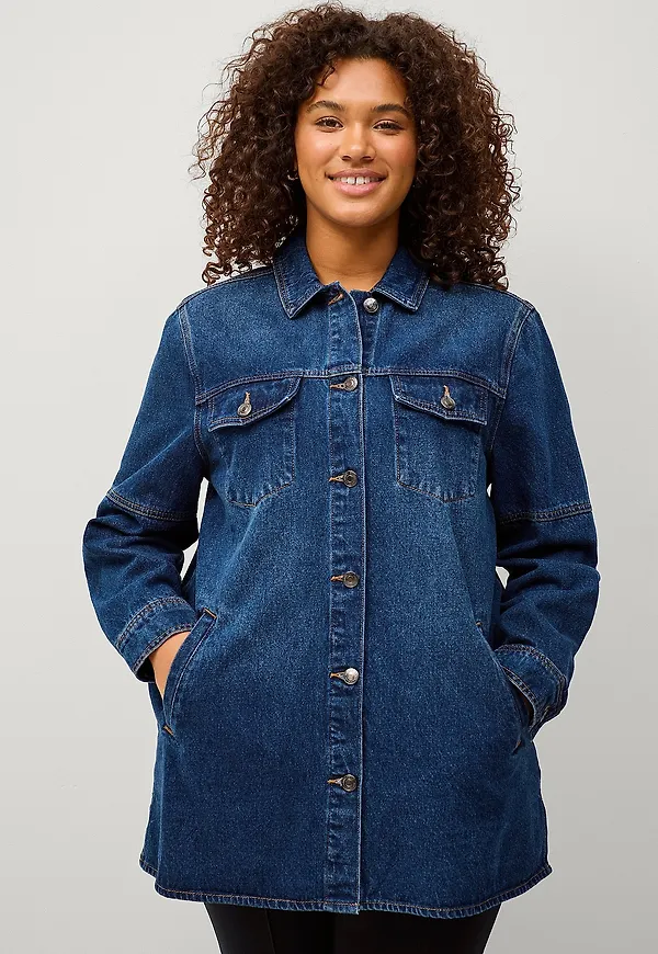 Ellos Plus collection - Skjortjacka i denim - Blå