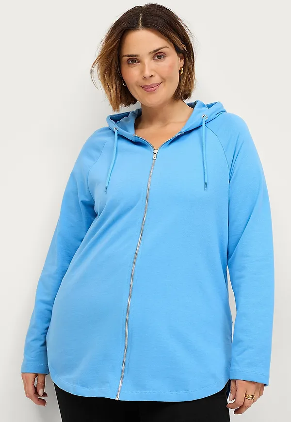 Ellos Plus collection - Sweatshirt med dragkedja - Blå