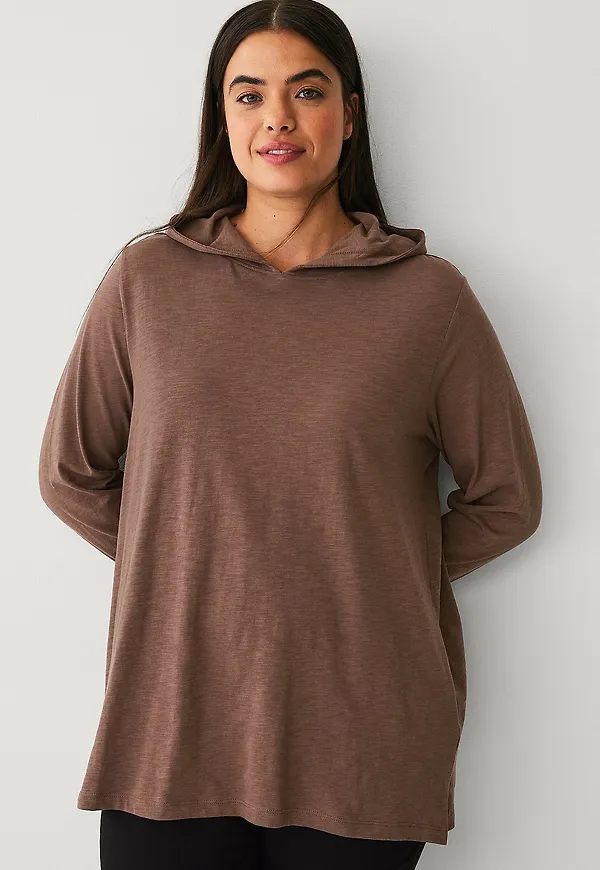 Ellos Plus collection - Sweatshirt med huva - Brun