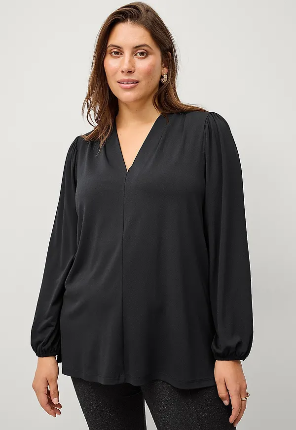 Ellos Plus collection - Topp med puffärmar - Svart