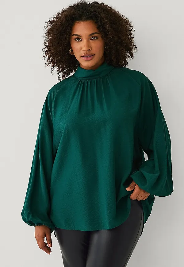Ellos Plus collection - Blus med avslappnad passform - Grön