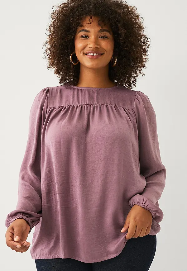 Ellos Plus collection - Blus med ballongärmar - Rosa