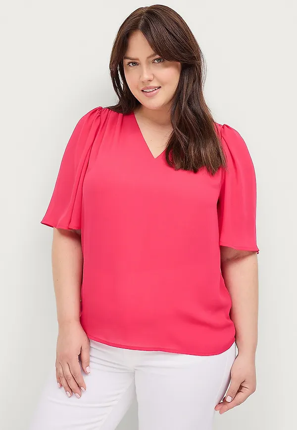 Ellos Plus collection - Blus Stina - Röd