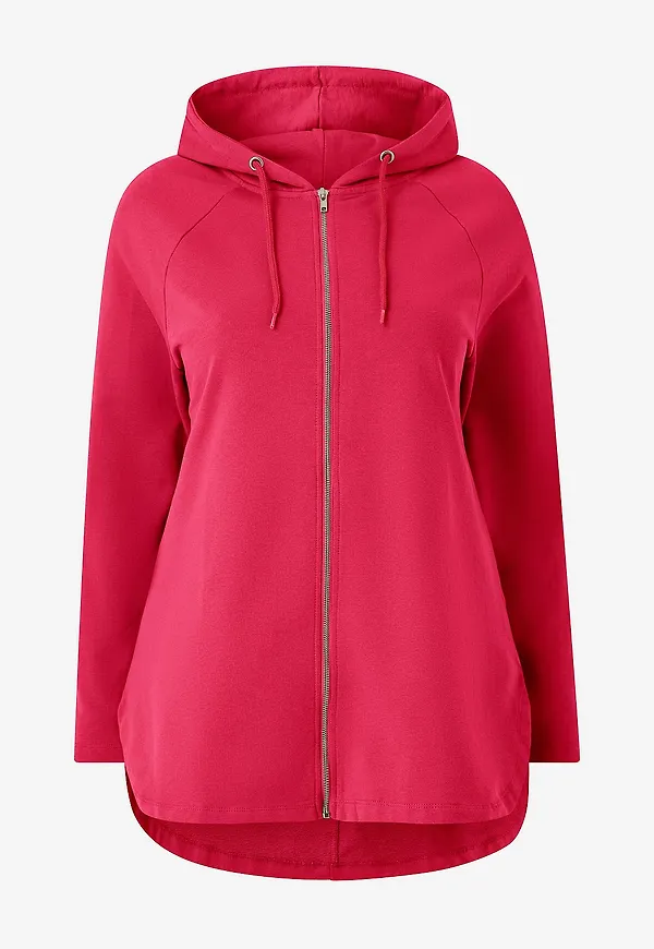 Ellos Plus collection - Huvtröja med dragkedja - Röd