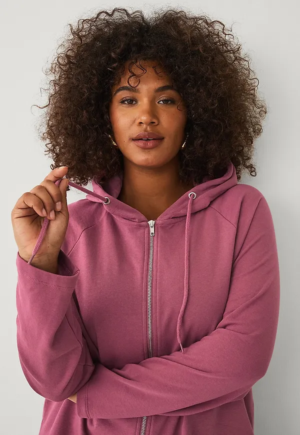 Ellos Plus collection - Huvtröja med dragkedja - Rosa