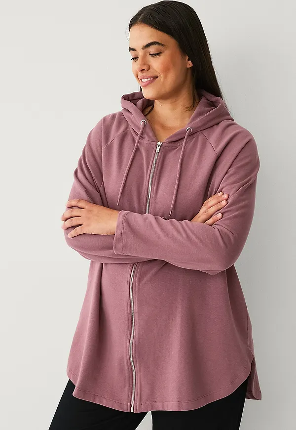 Ellos Plus collection - Huvtröja med dragkedja - Rosa