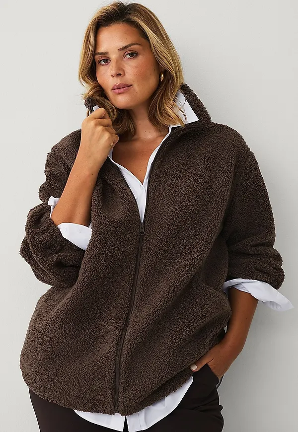 Ellos Plus collection - Jacka i pile - Brun