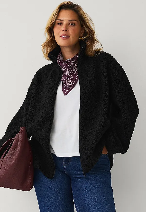 Ellos Plus collection - Jacka i pile - Svart